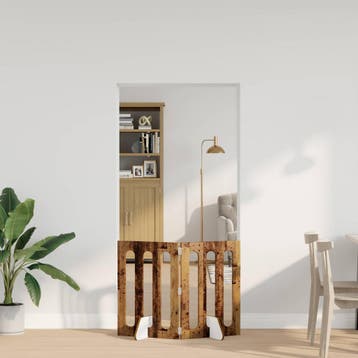 vidaXL Opvouwbaar huisdierhek 2 st Eikenhout 100,5 x 38 x 70, Verzenden, Nieuw