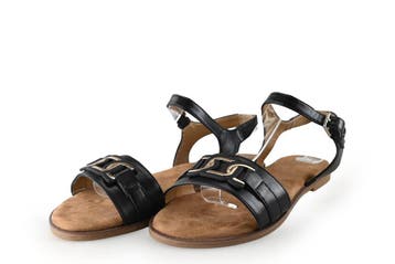 Tom Tailor Sandalen in maat 38 Zwart, Verzenden, Zwart, Zo goed als nieuw, Sandalen of Muiltjes