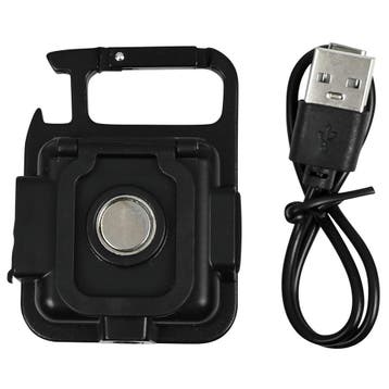 Hofftech Compacte oplaadbare sleutelhanger zaklamp - 230..., Verzamelen, Sleutelhangers, Ophalen of Verzenden, Nieuw
