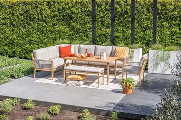 Garden Impressions Sardinia Lounge Dining Teak look 6 -delig, Tuin en Terras, Tuinsets en Loungesets, Ophalen of Verzenden, Nieuw