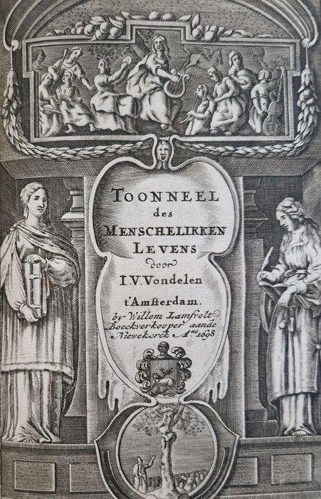 Joost van den Vondel - Emblematica; Toneel des menschelyken, Antiek en Kunst, Antiek | Boeken en Bijbels