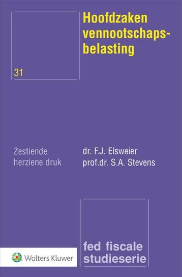 Hoofdzaken vennootschapsbelasting - F.J. Elsweier, Boeken, Verzenden, Gelezen, F.J. Elsweier