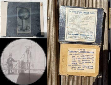 Vintage Magic Lantern Glass Slides (Lot of 9) - Early, Nieuw