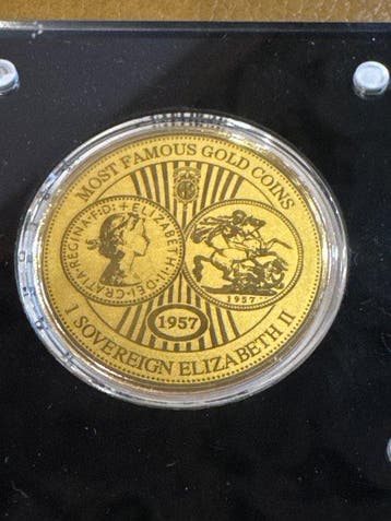 Niger. 100 Francs 1 Sovereign Elizabeth II. 1957, 1/200 Oz