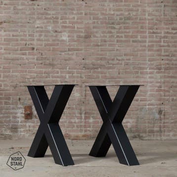 Stalen onderstel tafel - X Poot 10x10 cm, Verzenden, Nieuw