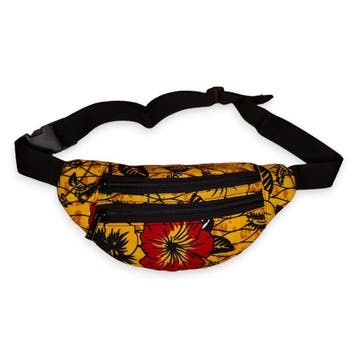 Afrikaanse print heuptasje / Fanny pack - Gele / rode bloem, Ophalen of Verzenden, Nieuw