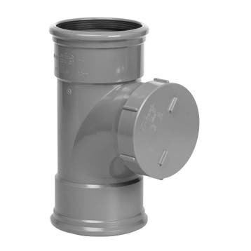 Pipelife manchet ontstoppingsstuk met schroefdeksel 110 mm, Doe-het-zelf en Verbouw, Ophalen of Verzenden, Nieuw