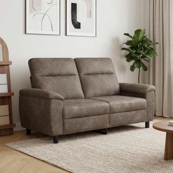 vidaXL Bank Donkergrijs 178 x 90 x 95 cm Nep Suede Leer, Verzenden, Nieuw, 150 tot 200 cm