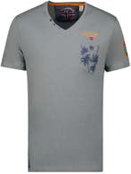 Limited Edition T-shirt V-Hals Met Print Geographical Norway, Kleding | Heren, T-shirts, Verzenden, Nieuw, Grijs
