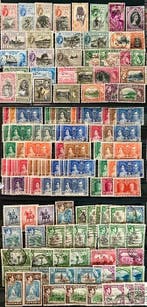 Britse Gemenebest 1911/1953 - Drie plakkaarten vol, Gestempeld