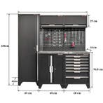 Gereedschapskasten set wandlengte 196 cm.metaal omkleed, Ophalen of Verzenden, Nieuw