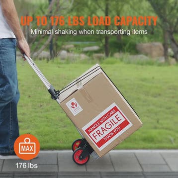 Opvouwbare Handkar met Telescoopsteel - 80kg Draagvermogen -, Verzenden, Nieuw