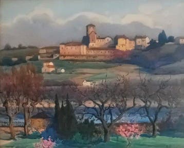Hippolyte Madelaine (1871-1966) - Guny le jardin à Brignais, Antiek en Kunst