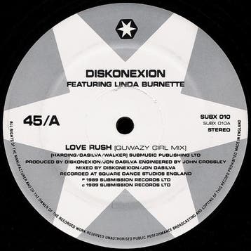 Diskonexion Featuring Linda Burnette - Love Rush, Ophalen of Verzenden, Gebruikt