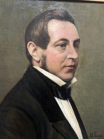Alexander Cornelis Sleeswijk (1870 - 1945) - Heren portret, Antiek en Kunst