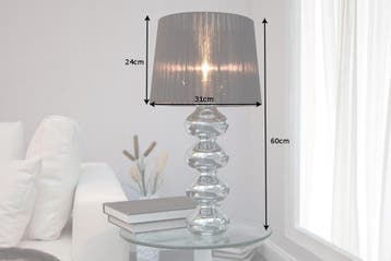 Tafellamp MIA 60cm zwart - 19699, Ophalen of Verzenden, Nieuw