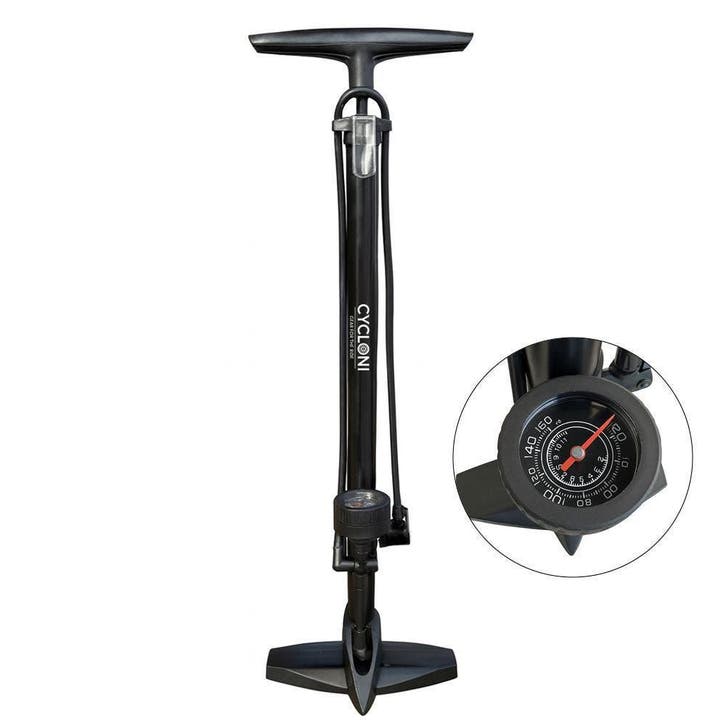 Cycloni Fietspomp met Manometer - 11 Bar - Voor Alle Fietsen, Fietsen en Brommers, Fietsaccessoires | Fietspompen, Nieuw, Drukmeter