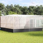 vidaXL Volière 418x414x212 cm staal zilverkleurig, Verzenden, Nieuw