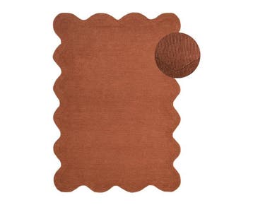 by fonQ Scallop Vloerkleed - Wine Red - Organisch - 200 x, Ophalen of Verzenden, Nieuw