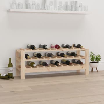 vidaXL Wijnrek 109,5x30x42 cm massief grenenhout, Verzenden, Nieuw