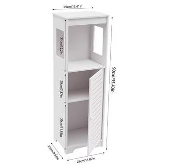 Compacte Badkamer Hoekkast – Vrijstaande Opbergkast 90 cm, Verzenden, Nieuw