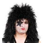 Bekende Rock Star halloween pruik zwart voor heren - Heren.., Ophalen of Verzenden, Nieuw