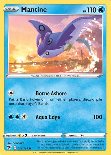 Mantine 034/189 Astral Radiance, Ophalen of Verzenden, Nieuw, Losse kaart, Foil