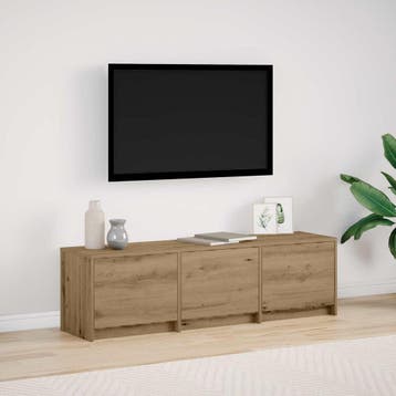 vidaXL TV-kast Artisan Eiken Bewerkt hout, Minder dan 50 cm, Verzenden, Nieuw, Minder dan 100 cm
