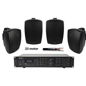 Adastra Terras Set 4x BH8 Speaker + A4 Versterker + 25mtr, Verzenden, Nieuw, Overige typen, Overige merken
