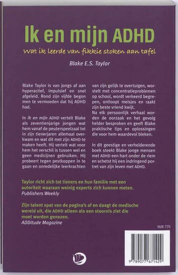 Ik en mijn ADHD 9789077671429 Blake E.S. Taylor, Verzenden, Zo goed als nieuw, Blake E.S. Taylor
