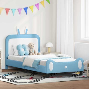 vidaXL Bedframe voor kinderen met hoofdbord Blauw 90 x 190, Verzenden, Nieuw, Blauw