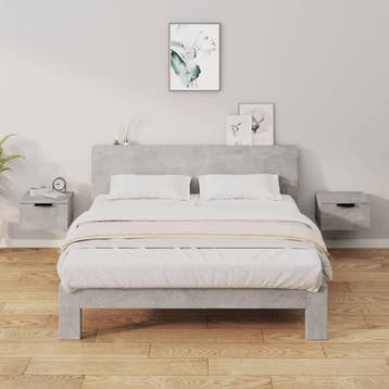 vidaXL Nachtkastjes 2 st wandgemonteerd 34x30x20 cm, Minder dan 45 cm, Verzenden, Nieuw, Minder dan 55 cm