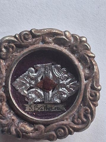 Relikwie - Legering, Verzilverd, Papier, Textiel, Glas -