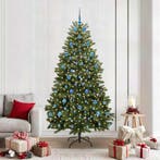 vidaXL Kunstkerstboom met 300 LED Groen 210 cm PVC en Metaal, Verzenden, Nieuw