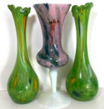 Vaas (3) - Opaline + geblazen glas - Neem de zaken in eigen