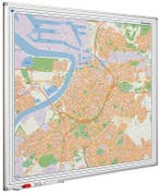 Landkaart van Antwerpen op whiteboard gedrukt 110x110 cm, Verzenden, Nieuw in verpakking