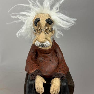 Anna Em - sculptuur, No reserve- Albert Einstein - 22 cm -