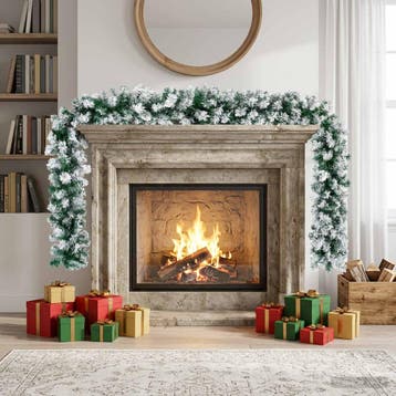 vidaXL Kerstkrans Groen en Wit 270 cm PVC, Verzenden, Nieuw