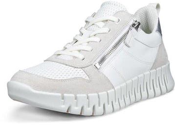 Ecco Maat 40 Gruuv Side Zip Sneakers beige Leer (Schoenen), Kleding | Dames, Verzenden, Nieuw