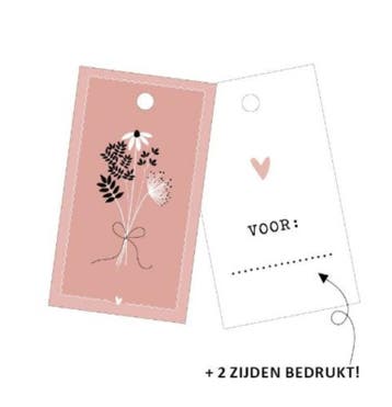 10x Cadeaulabel  Bloemen (Per 10 Stuks, Cadeaulabels), Ophalen of Verzenden, Nieuw