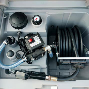 400 liter Dieseltank met slanghaspel en 12 Volt vulpomp, Verzenden