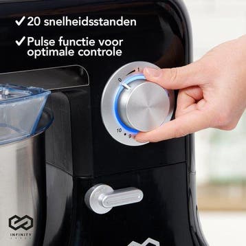 2dekans | Infinity Goods Keukenmachine - Keukenmixer - 6,5L, Witgoed en Apparatuur, Ophalen of Verzenden, Zo goed als nieuw