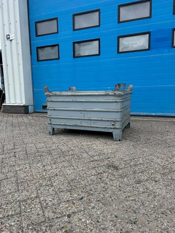 Gebruikte stapelbak 1000x800x600mm grijs gelakt, Ophalen, Gebruikt, Bak of Kist