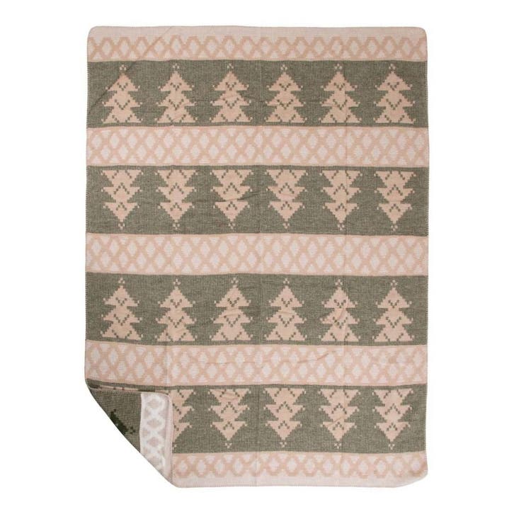 Plaid Boom wit groen xl 150x200cm, Huis en Inrichting, Woonaccessoires | Overige, Verzenden