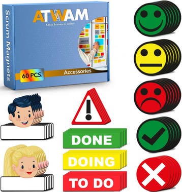 Accessoire scrum set voor whiteboard 60-delig, Verzenden, Nieuw in verpakking