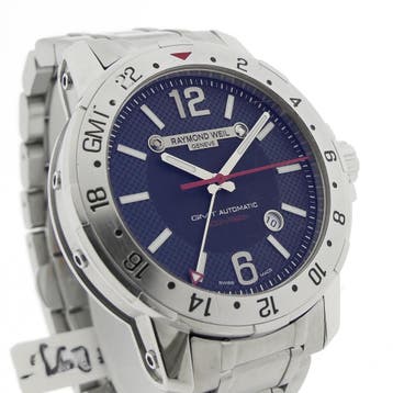 Raymond Weil Nabucco GMT; Automatisch heren horloge met t..., Overige merken, Staal, Gebruikt, Polshorloge
