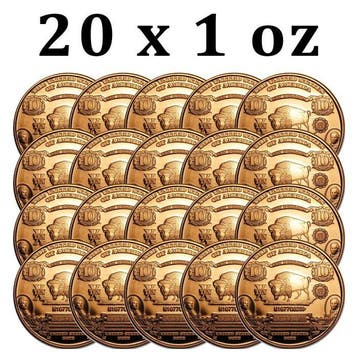 Verenigde Staten. 20 x 1 oz $10 Bison Banknote 999 Fine
