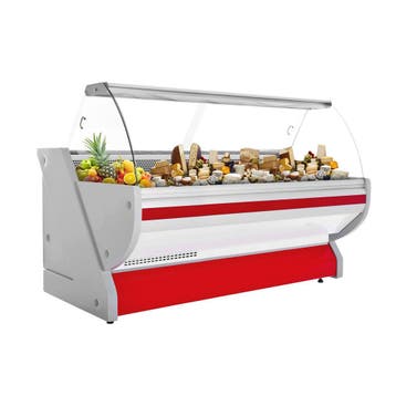 GGM Gastro | Koelvitrine - 2515x1150mm - gebogen ruit - |, Verzenden, Nieuw in verpakking, Overige typen