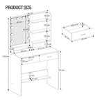 Kaptafel LED met Spiegel, 2 Lades en 4 Planken, Verzenden, Nieuw