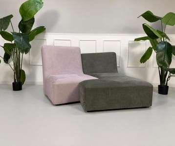 Ligne Roset Ploum Designsofa grijs stof, Tweepersoons, Ophalen of Verzenden, Zo goed als nieuw, Rechte bank